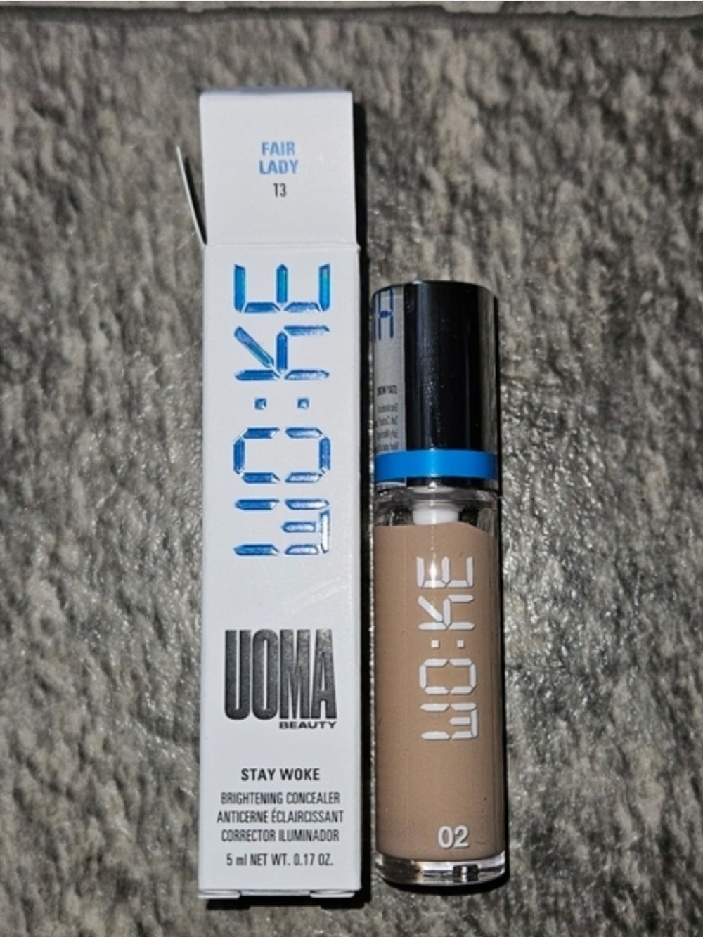 Uoma Beauty Stay Woke Concealer - Fair Lady T3 0.17fl Oz BNIB